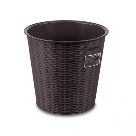CESTINO GETTACARTE ELEGANCE ø28x26,5cm MOKA