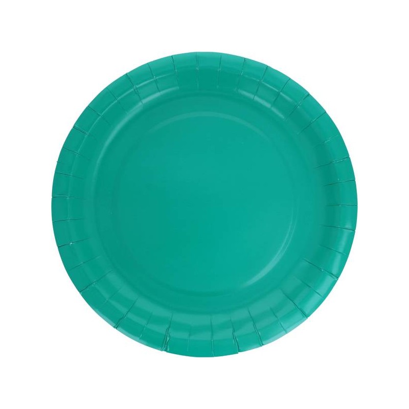 PIATTI DESSERT CARTA BIODEGRADABILI 18cm VERDE 25pz