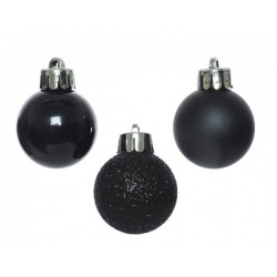 PALLINE INFRANGIBILI ø3cm TUBO MIX NERO 14pz