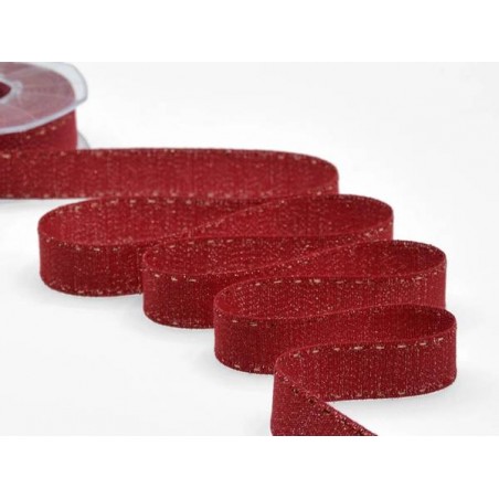 NASTRO RUSTICO LAME' C/IMPUNTURA mm22x20mt ROSSO