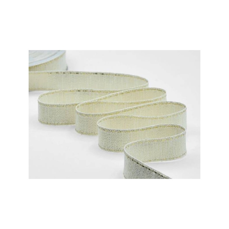 NASTRO RUSTICO LAME' C/IMPUNTURA mm22x20mt ORO