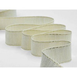 NASTRO RUSTICO LAME' C/IMPUNTURA mm36x20mt ORO