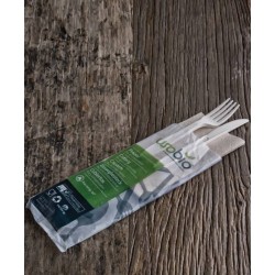 BIS LEAN FORCHETTA+COLTELLO+TOV 2V BIO COMPOSTABILE MATER-BI 400pz INCARTARE