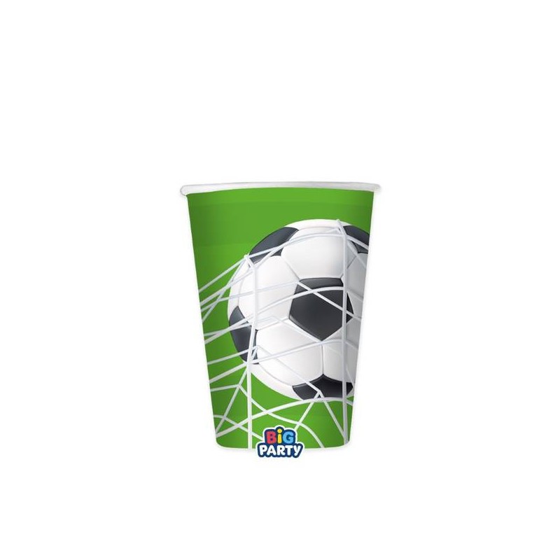 BICCHIERI 250cc FOOTBALL 6pz