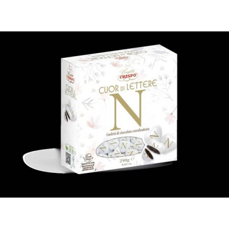 CONFETTI CUOR DI LETTERE N CIOCCOLATO FONDENTE 250gr
