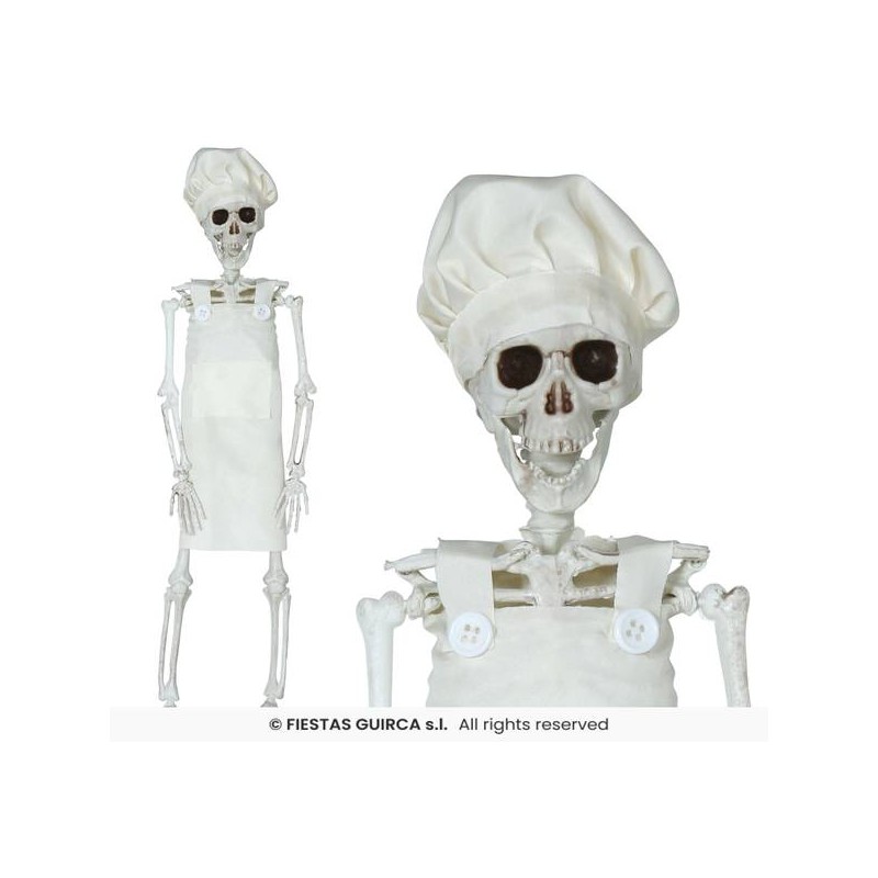 DECORAZIONE DA APPENDERE SCHELETRO CUOCO 40cm