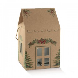 CASETTA AVANA C/CORDINI 23x23x26cm PINI VERDI