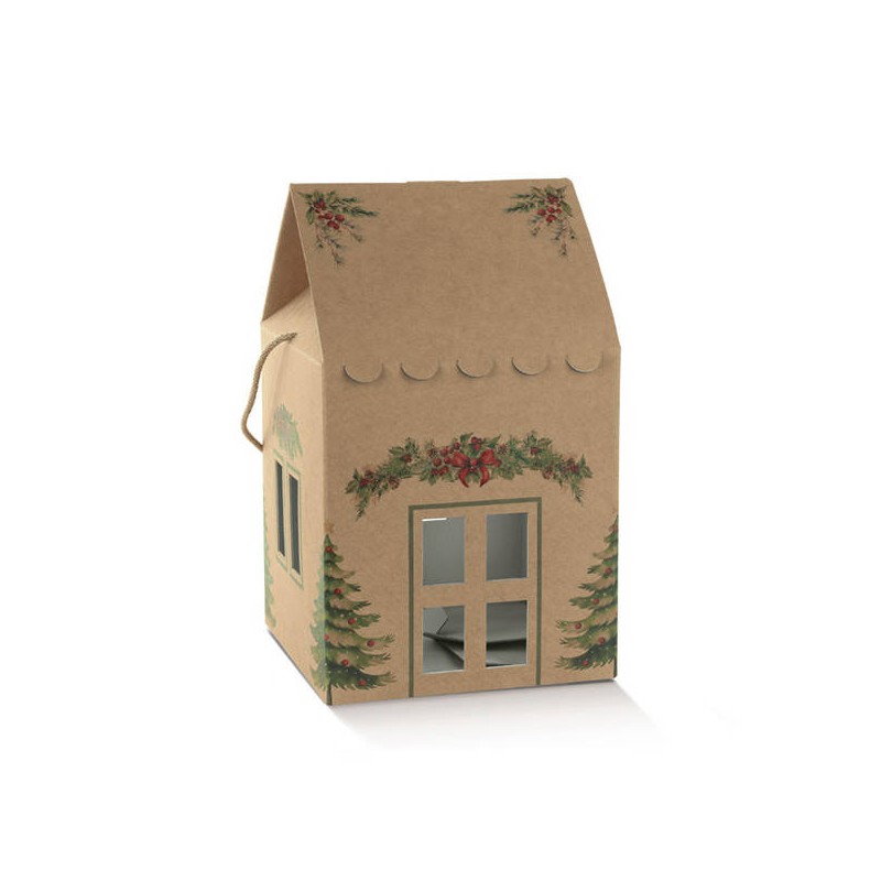 CASETTA AVANA C/CORDINI 23x23x26cm PINI VERDI