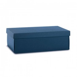 SCATOLA EASY F/COPERCHIO 34x25x12cm FIBRA BLU