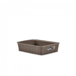 CESTO PVC ELEGANCE 25x19,5x6cm TORTORA M