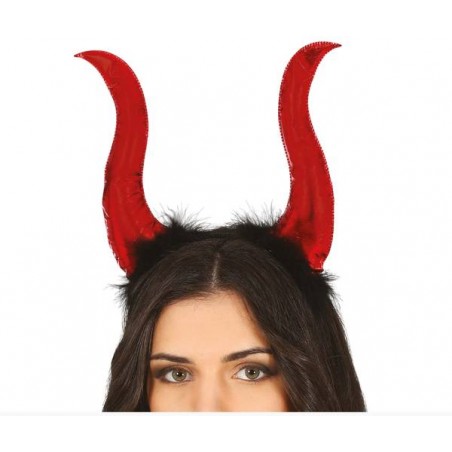 CERCHIETTO CORNA DIAVOLO ROSSE