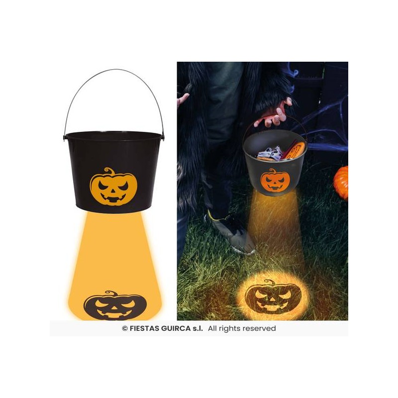 SECCHIELLO NERO HALLOWEEN C/LUCE