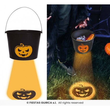 SECCHIELLO NERO HALLOWEEN C/LUCE