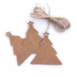 TAG CON CORDINO CARTA KRAFT 7,5x7cm 20pz ALBERO AVANA