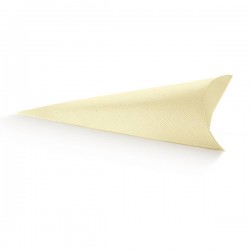 SCATOLA CONO BUSTA 190 SETA AVORIO H.19cm 10pz