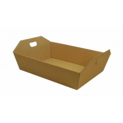 CESTA REGALO C/MANIGLIE GRANDE 43x32x12cm ONDA AVANA PORTATA 12kg