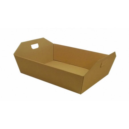 CESTA REGALO C/MANIGLIE GRANDE 43x32x12cm ONDA AVANA PORTATA 12kg