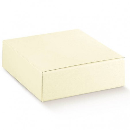 SCATOLA ASTUCCIO SETA AVORIO 20x20x6cm