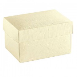 SCATOLA F/COPERCHIO SETA AVORIO 16,5x16,5x17cm