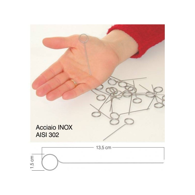 SPILLONI ACCIAIO AISI 13,5cm 25pz