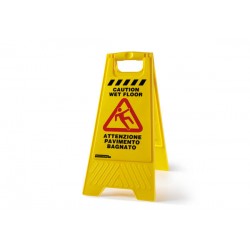 CARTELLO SEGNALATORE PAVIMENTO BAGNATO PERFETTO