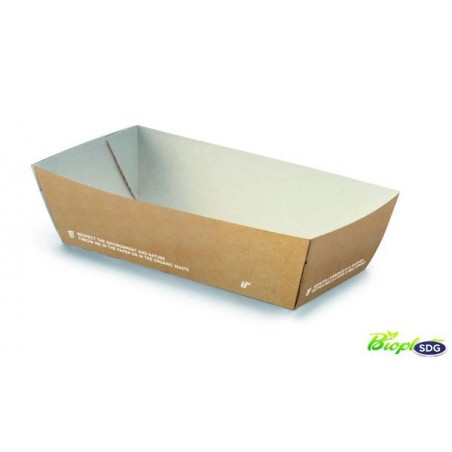 VASCHETTA FAST FOOD AVANA 10x6,8x4,5cm 50pz BIO COMPOSTABILE 612-65