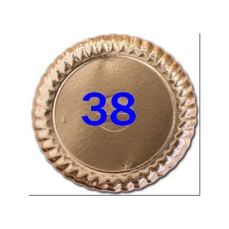 VASSOIO CARTONE ORO TONDO ø38 2 PEZZI