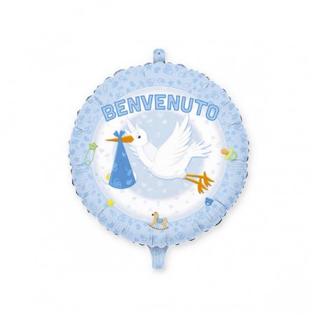 PALLONE TONDO MYLAR BENVENUTO 45cm