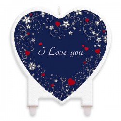 CANDELINA SAGOMATA LOVE MESSAGE CUORE