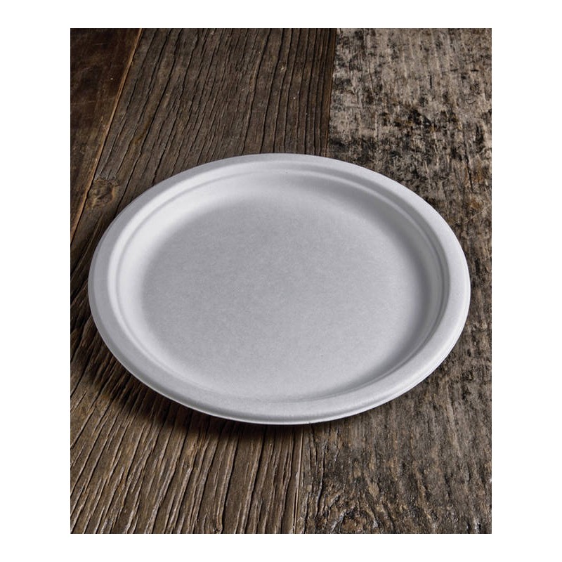 PIATTI PIANI POLPA ø22cm BIO COMPOSTABILI 50PZ USOBIO