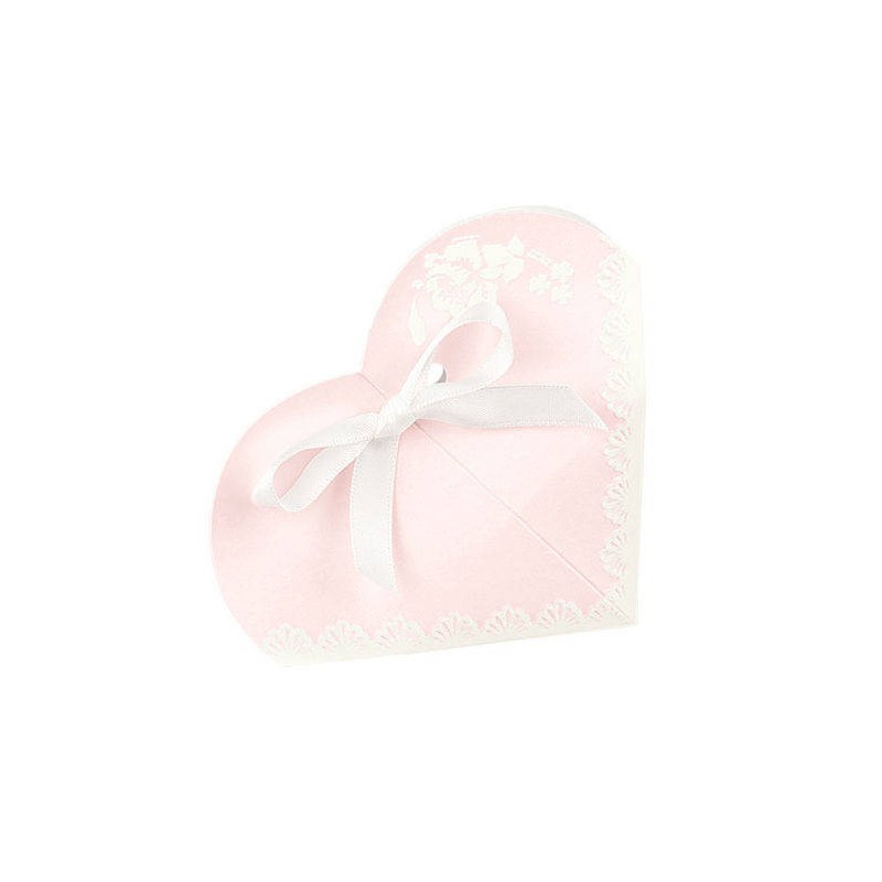 SCATOLA CUORE ROSA SHABBY CHIC 5x2,5 10pz