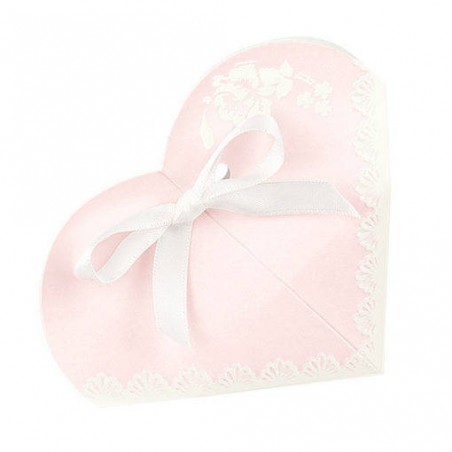 SCATOLA CUORE ROSA SHABBY CHIC 5x2,5 10pz