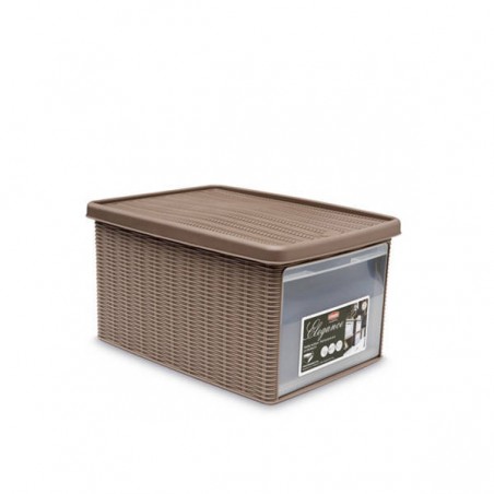 SCATOLA BOX C/APERTURA ELEGANCE 29x39x21 TORTORA M