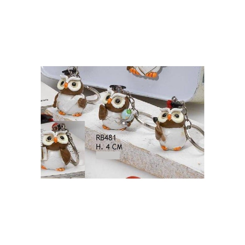 PORTA CHIAVI GUFETTO LAUREA H.4cm ASS.TI 1pz