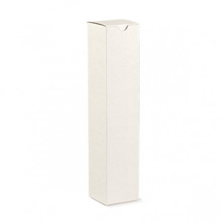 SCATOLA PETIT 1 BOTTIGLIA 5,5x5,5x24cm SETA BIANCO 10pz