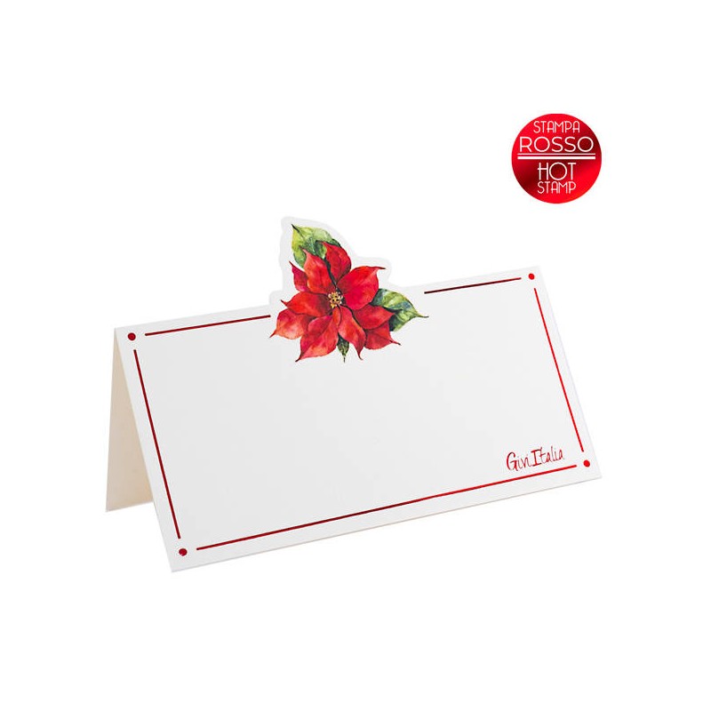 SEGNAPOSTO 10x5cm STELLA DI NATALE 8pz