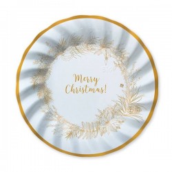 PIATTI PIANI CARTA ø25cm CHRISTMAS GOLD 8pz