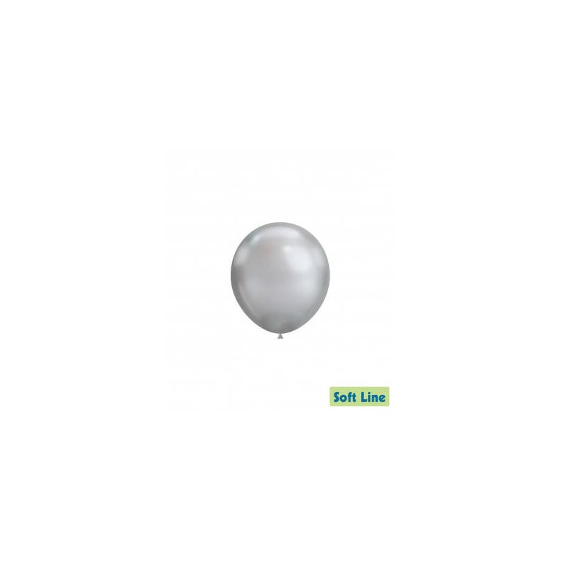 PALLONCINI LATTICE SOFT LINE CHROME 5 13cm ARGENTO 117 100pz RC
