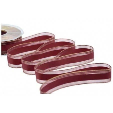 NASTRO ANIMATO BACCARAT BORDI RAME mm25x25mt COL.46 AMARANTO