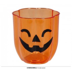 BICCHIERI ZUCCA ARANCIONE 10cm PVC