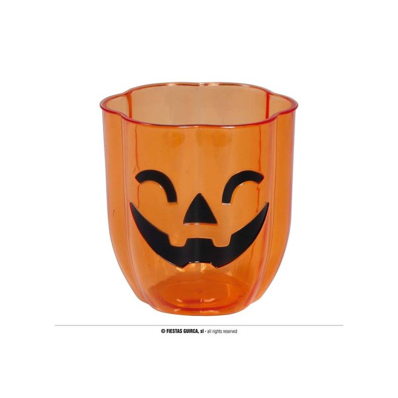 BICCHIERI ZUCCA ARANCIONE 10cm PVC