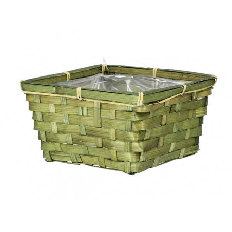 CESTO QUADRATO BAMBOO 19x19xh14cm VERDE