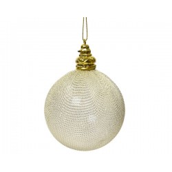 PALLINA ø8cm SHATTERPROOF BAUBLE RETINA ORO