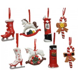 FIGURE ASSORTITE CLASSIC CHRISTMAS DA APPENDERE POLY 6,5cm