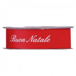 NASTRO GROS GRAIN NATALE 25mmx20mt RED