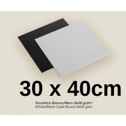 TAVOLETTE CARTONE 2400gr/mq BIANCO/NERO 30x40cm LISCE 10kg