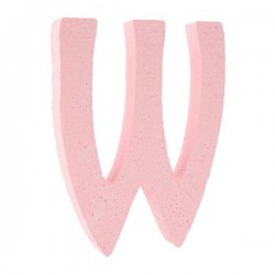 LETTERA POLISTIROLO PASTELLO mm120x90 W ROSA PASTELLO