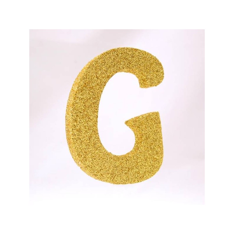 LETTERA POLISTIROLO GLITTER ORO mm120x90 G