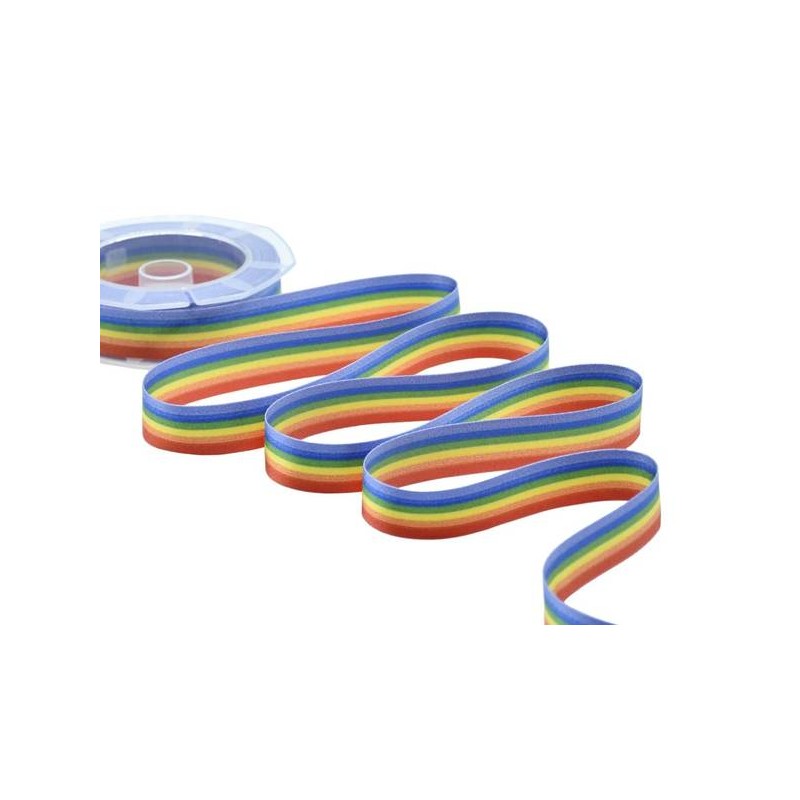 NASTRO DOPPIO RASO mm16x10mt COLOR ARCOBALENO