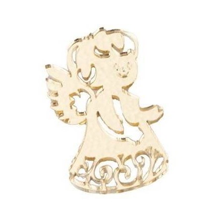 APPLICAZIONE ANGELO PLEXI H.4cm ORO 24pz